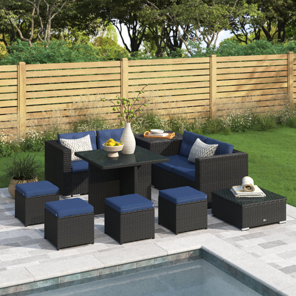 Red Barrel Studio® Outdoor Dining Set with Cushions & Reviews Wayfair